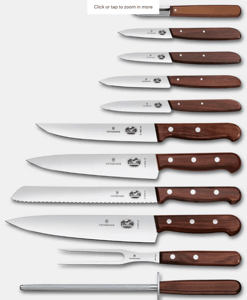 VICTORINOX - Kebony - KNIVBLOKK M/11 KNIVER TRESKAFT.